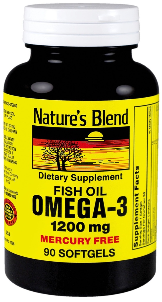 Naturens blanding Omega-3 fiskolje 1200 mg 90 softgels