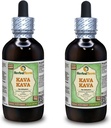 Kava Kava (Piper Methysticum) Glyceritt, tørket rot alkohol-fri flytende ekstrakt (merkenavn: HerbalTerra, stolt laget i USA) 2x4 fl.oz (2x120 ml)