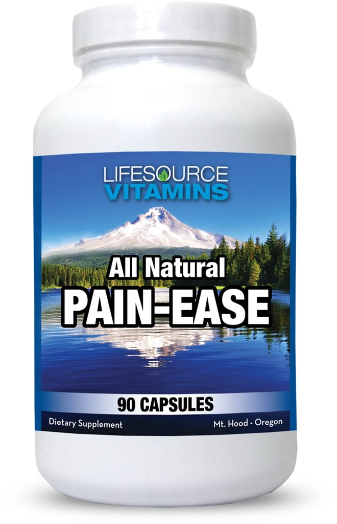 LifeSource Vitaminer Alle naturlige smerte Ease – 20 Synergistiske urter og enzymer som naturlig og trygt støtte: hodepiner og migrainer - kneer – skulder – ledder – bensmerter – strekk