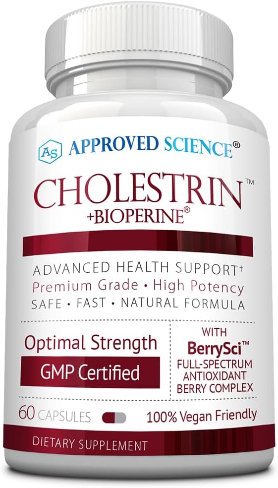 Godkjent vitenskap Cholestrin - Lipid Level Support - Antioksidanter, Lecithin, Berberine HCL, Berries, BioPerine - 60 Kapsler - Laget i USA
