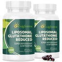 oumebiu Liposomal Glutathione 2000 MG, 10x Bedre absorpsjon, Glutathion Supplement med Hyaluronsyre + Collagen Peptid + Resveratrol, Kraftig antioksidant, Helse Aging, Immun helse, 120 greve
