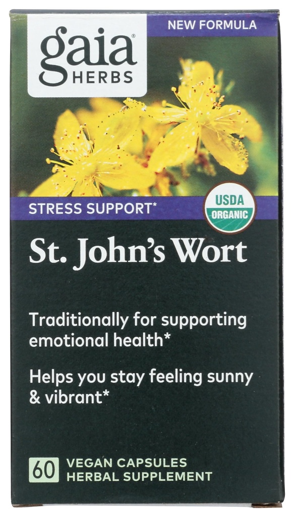 Gaia Herbs St. John's Wort, Vegansk væskekapsler, 60 greve - Stress støtte for å fremme en positiv og Sunny Mood