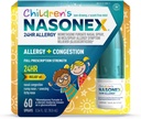 Nasonex Barns 24HR Allergi Nasal Spray, Ikke-Drowsy, Scent-Free Mist, Allergi symptomer + Nasal Congestion, Full reseptstyrke, 60 Sprøyter