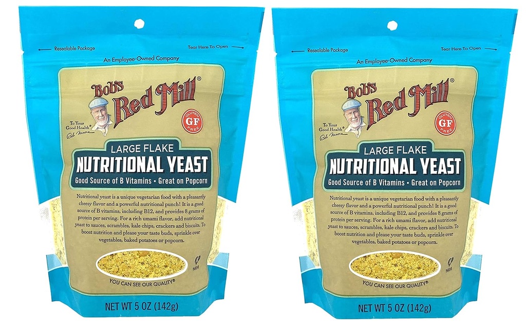 Bobs røde Mill Large Flake Nutritional Yeast 5 Ounce (pakke med 2) Vegansk Parm Cheese Replacement
