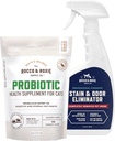 Rocco & Roxie Cat Probiotiske Kosttilskudd & Stain & Odor Eliminator Bundle