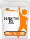 BulkSupplements.com L-Carnitine HCl pulver - karnitine Supplement, karnitine pulver, L-karnitine 500mg - Unflavored & Glutenfri, 500mg per servering, 1kg (2,2 lbs) (pakke med 1)