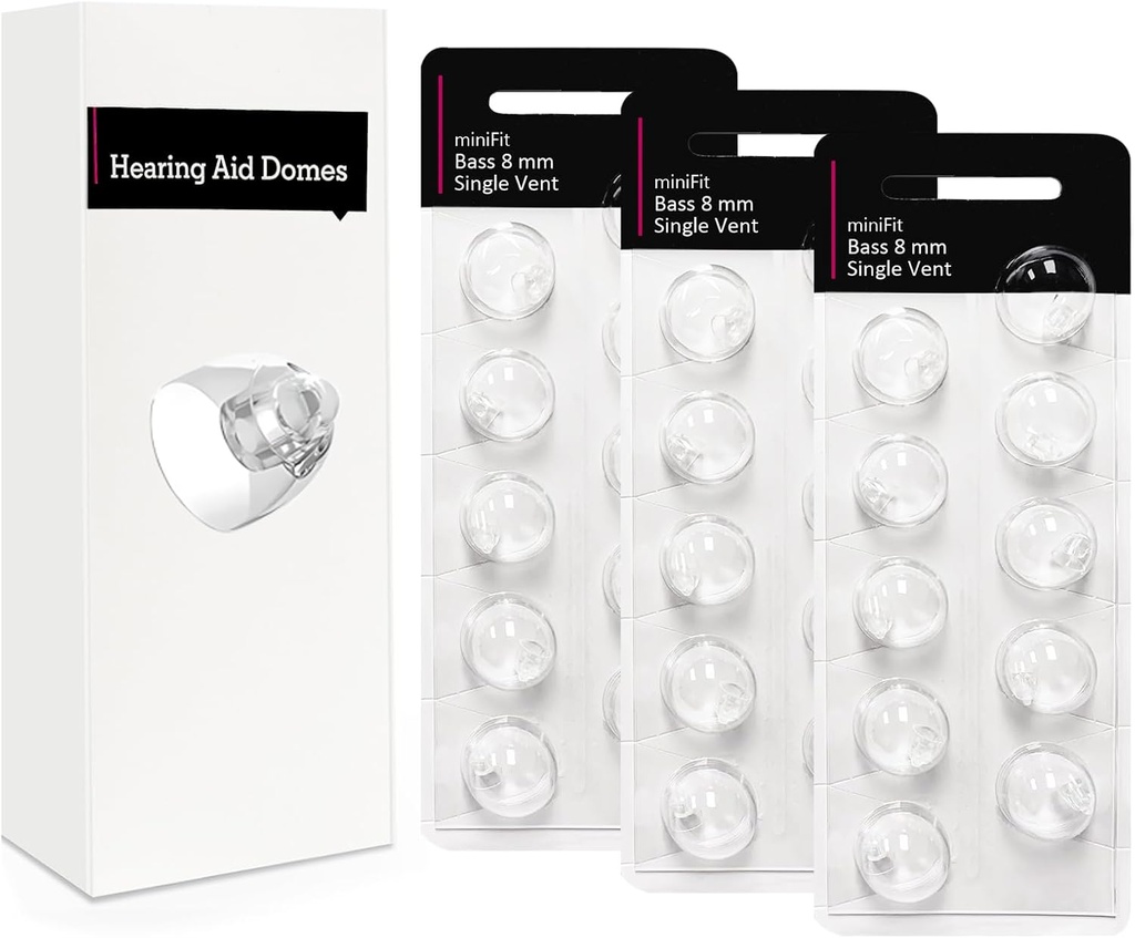 Single Vent 8mm-Hearing Aid Domes for Oticon Minifit, Oticon Høreapparat forsyninger, erstatningsdeler Tilbehør Universal Oticon Domes for høreapparater Rengjøringssett (30 stk)