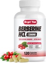 Berberine Supplement 1500mg med Ceylon kanel - Berberine kapsler med Bitter Melon, Banaba Leaf, Gymnema Syivestre for immun, metabolisme, Digestion og hjertehelse, Vegan 120 kapsler