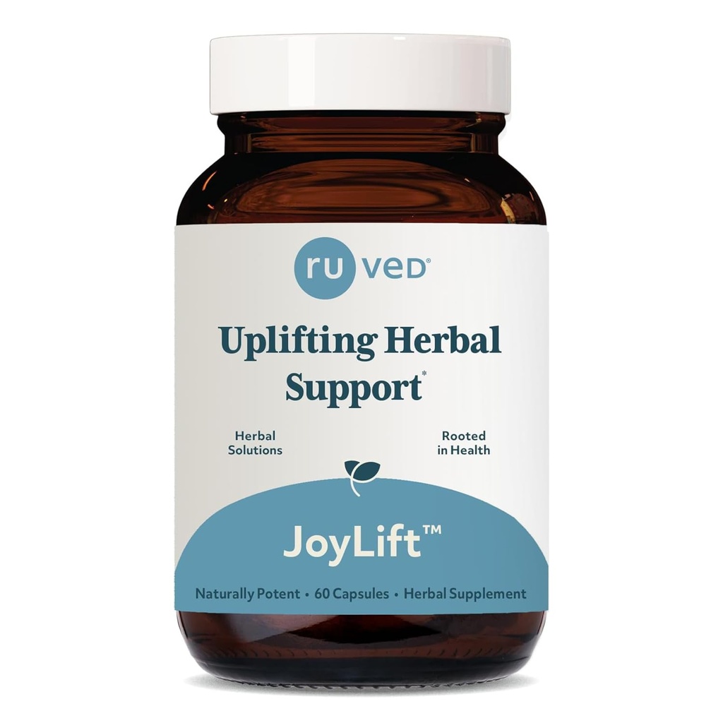 ruved JoyLift - Saffron og Ashwagandha Kosttilskudd, Oppløfting Formula for kvinner og menn, Herbal støtte for voksne - 60 Vegetariske kapsler (1 greve)