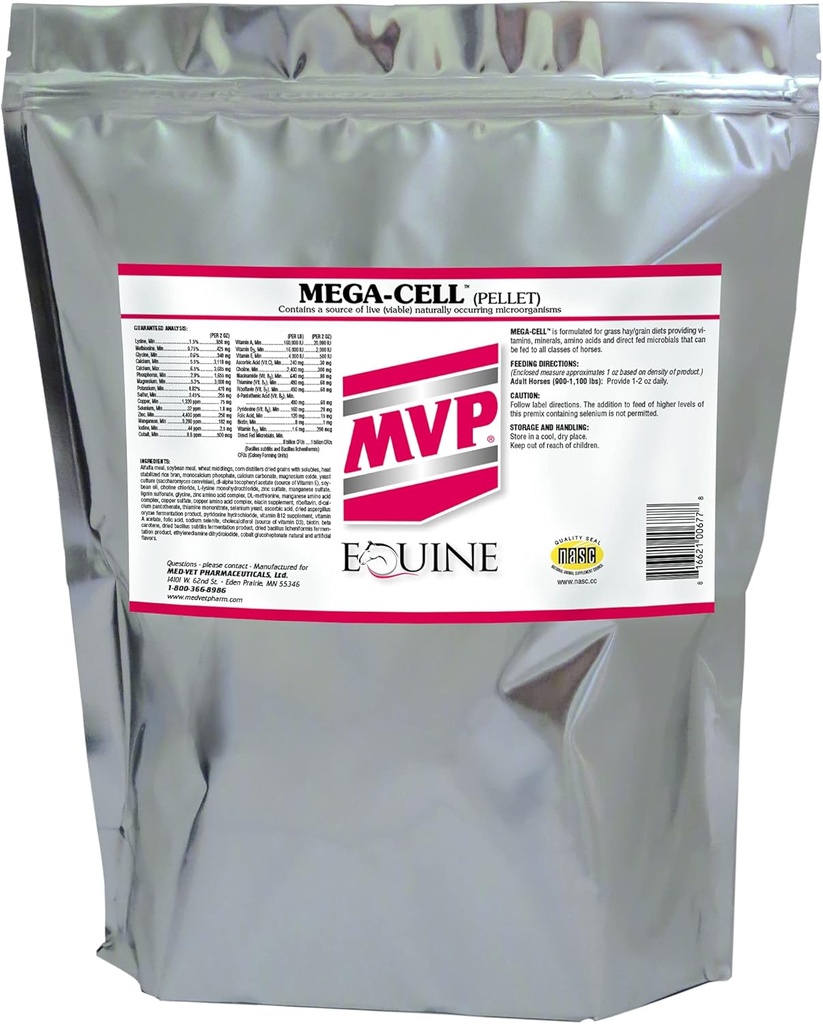 Mega-Cell (10lb) balansert vitamin & mineral støtte for hester