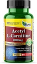 America Medic & Science Acetyl L-Carnitine 1000mg (60 tabletter) | Kosttilskudd for menn og kvinner | Fremmer energiproduksjon | Støtter hjernens helse |