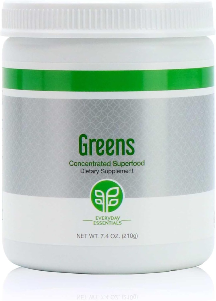 Pure Greens 210g - Grønn pulver med supermat, antioksidanter og fytonutrienter med fire proprietære blandinger. Bland enkelt med vann eller juice. Vegansk-vennlig, naturlig søt med Stevia.