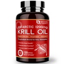 NATURE TARGET krill olje 1200 mg med Omega-3 EPA & DHA med Astaxanthin, Fosfolipider & Choline - Støtter hjerte, hjerne, bli med helse, ikke-GMO, Glutenfri, 120 Softgels (60 serveringer)