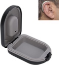 Høreapparat Case, Høreapparat Travel Case, Bak øret høreapparat Tilbehør, Vanntett Drop Resistance Oppbevaringsboks, Svart (2,6 x 2 x 1in)