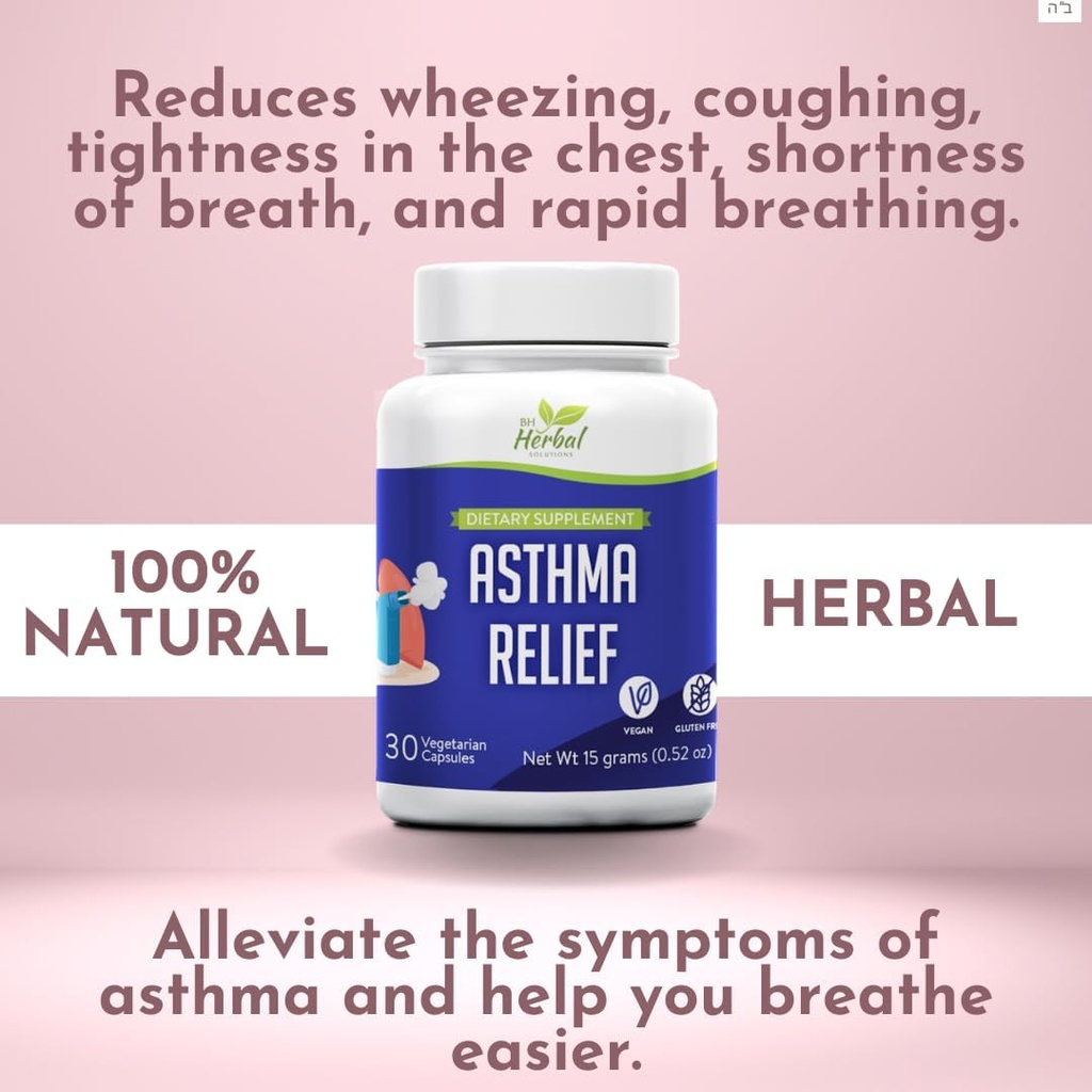 Astma relief - Lung støtte Supplement for å opprettholde total lunge og pustende helse - 100% naturlig herbal supplement