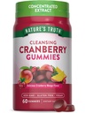 Naturens sannhet Cranberry Gummies | 60 greve | Vegansk, ikke-GMO & Glutenfri Supplement | Cranberry Mango Flavor