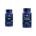 Livsforlengelse TMG 500 mg - Trimetylglycin Supplement - oppmuntrer sunne Homocysteinnivå og N-Acetyl-L-Cystein (NAC), immunforsvar, respirasjon, leverhelse, NAC 600 mg