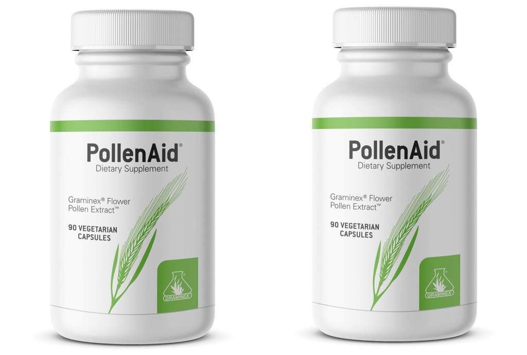 Graminex PollenAid Prostate Supplement: All naturlig prostata støtte for Blader Control & Urinal Tract Health, Rye Pollen ekstrakt laget i USA, 90 vegetariske Caps (pakke av 2)