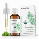 Eterisk organisk olje av Oregano-100% ren ufortynnet gresk oreganoolje med karvatrol - Over 86%, ikke-GMO, Extra styrke Oregano olje organiske flytende dråper, 1 FL.OZ / 30ml