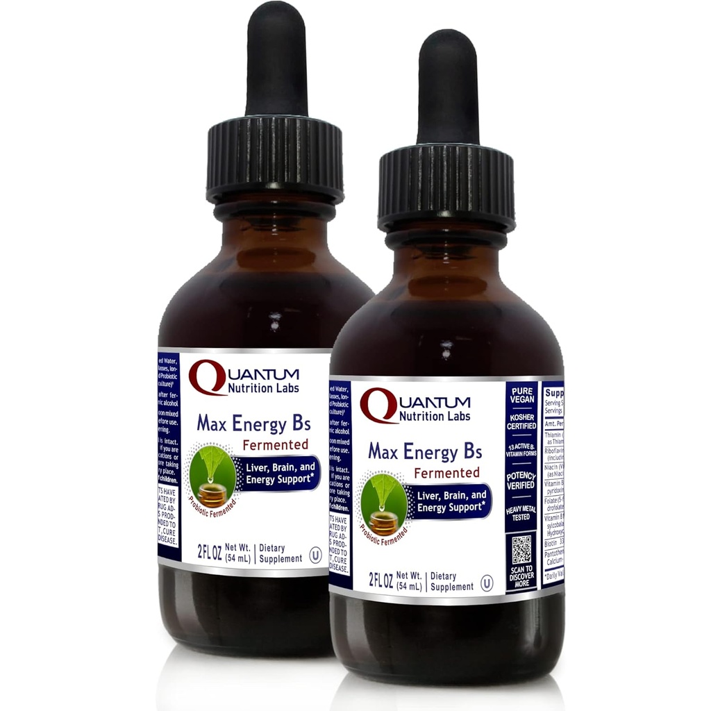 Quantum Nutrition Labs Max Energy B's - 2 Fl Oz (pakke med 2)