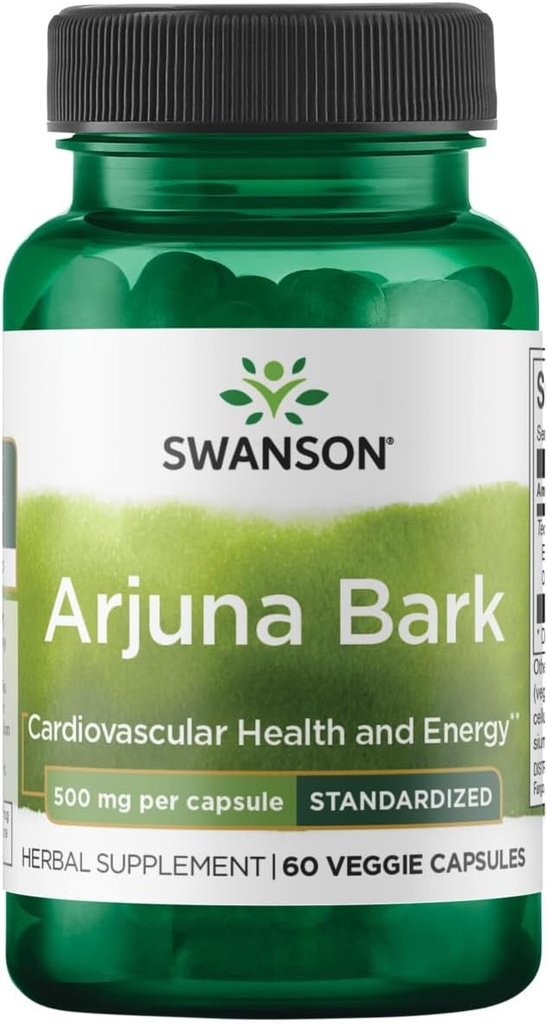 Swanson Arjuna 500 Milligrams 60 Veg Kapsler