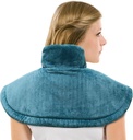 Elektrisk oppvarming Pad for nekk og skulder smerte relief med automatisk avstenging, elektrisk oppvarmet hals Wrap for cramps- Hold på, tre temperaturinnstillinger, maskinvaskbar 20 x 25 tommers