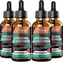 2000MG Liposomal Glutathion flytende dråper, ultra høy absorpsjon, naturlig avgiftsberegning, immunsystem og hudsupprot*, L-Glutathion, vitamin C & Hyaluronsyre, kapsler Alternative, 8.08 OZ