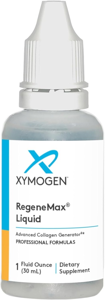 XYMOGEN RegenMax væske - Avansert kollagengenerator - Choline-stabilisert Ortosiliksyre - støtter sunn bein Mineral tetthet, reduserer krukker, styrker hår + negler (1 fl oz)