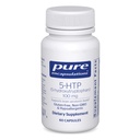 Pure Enkapslinger 5-HTP 100 mg - Hjernehelse, søvnforskrift og aptit støtte* - 5-hydroksytryptofan - Glutenfri og ikke-GMO - 60 Kapsler