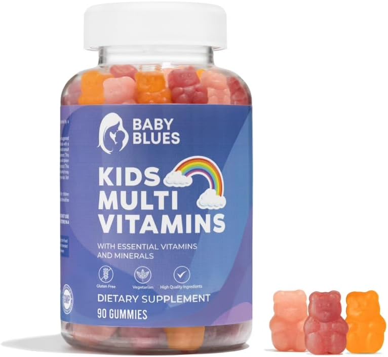Baby Blues Complete Kids Multivitamin Gummies - essensielle vitaminer for barns daglige helse - Tastige barn multivitamin Gummy Bjørne