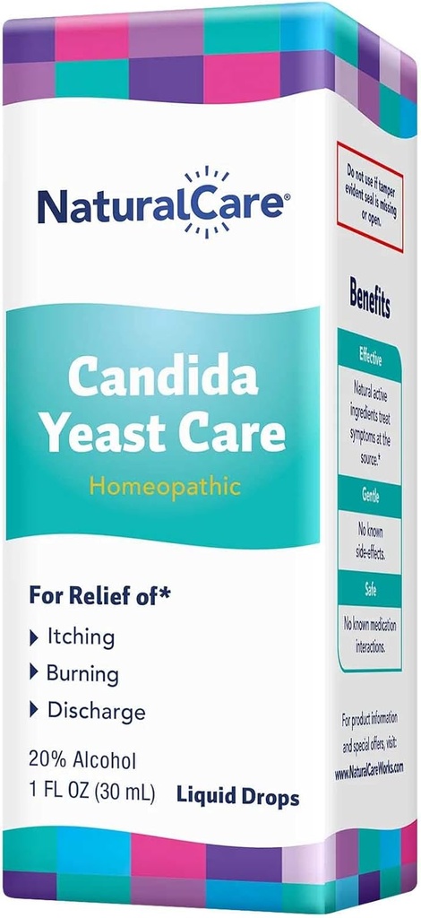 NaturalCare Candida Yeast Care, Homeopatisk flytende dråper, 1 fl. oz