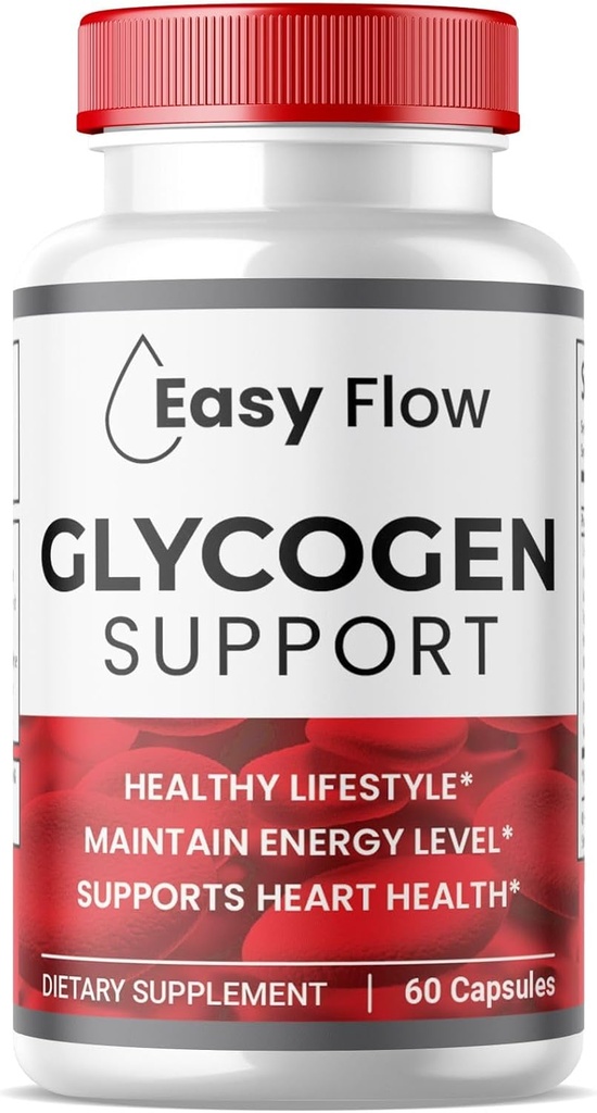 (1 Pack) Easy Flow Glycogen, EasyFlow Glycogen Støttekapsler, Glyco Optimizer Formula, Naturlig blodfartøy Cleaner, Premium Easy Flow Glycogen støtte (60 Kapsler)