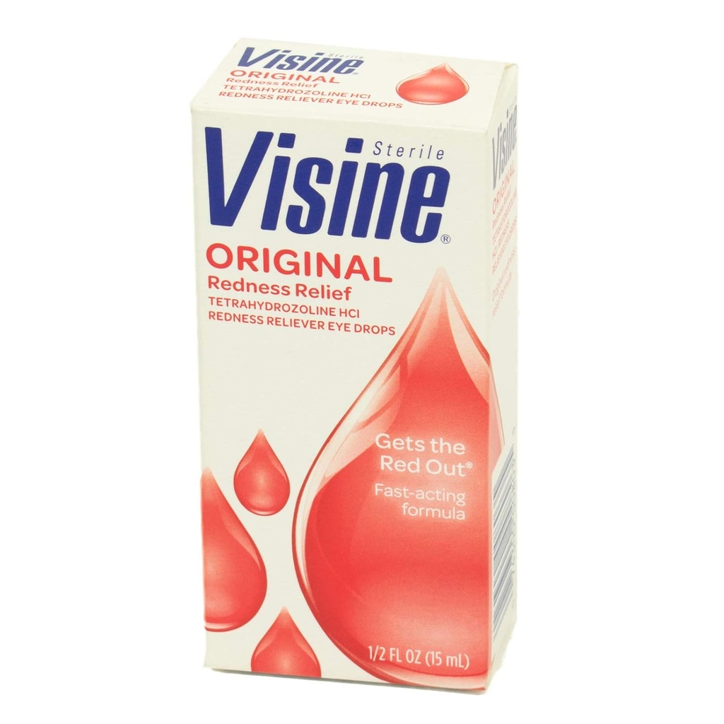 J & J Visine Eye Drops, Visine Original Eye Drops.5 oz. Flaske (pakke May Vary)