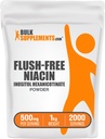 BulkSupplements.com Flush Free Niacin pulver - som Inositol Hexanicotinat, vitamin B3 Supplement, Niacin 500 mg Flush gratis - Glutenfri, 500 mg per servering, 1kg (2,2 lbs) (Pack of 1)