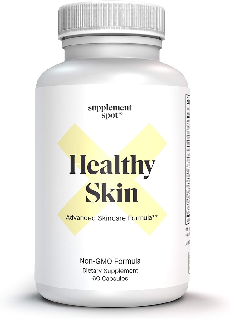 Sunn Hud Anti-Aging Supplement m/Hyaluronsyre, Trans Resveratrol, kollagen & Alpha Lipoic Acid - Anti-Wrinkles Supplement Beskytter, Rejuvenater og øker huden elastisitet (60 kapsler)