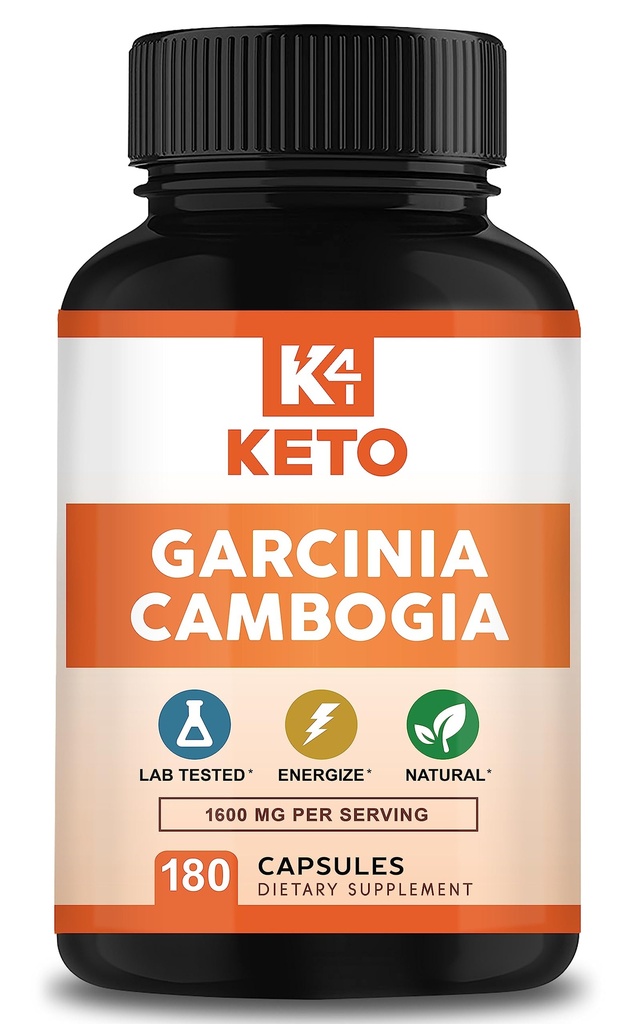Garcinia Cambogia 1600 mg (180 kapsler) - ren naturlig ekstrakt supplement piller - standardisert Garcinia Cambogia alternativ til dråper, gummier, væske, te og pulver