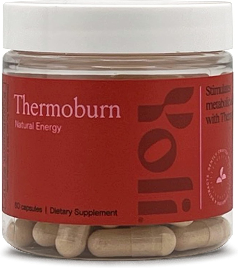 Yoli® Thermoburn Energy Supplement med grønn teblad, Guarana, Choline, bringebær ketoner og termo-G proprietær blanding - Energivitamin, 60 kapsler