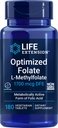 Livsforlengelse Optimert Folat (L-Metylfolat) 1700 mg DFE, 180 Veg Tabletter