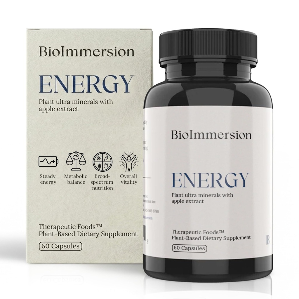 Energi – Plantbaserte ultramineraler med Apple Extract for cellulære vitalitets- og metabolismestøtte – 60 Vegankapsler