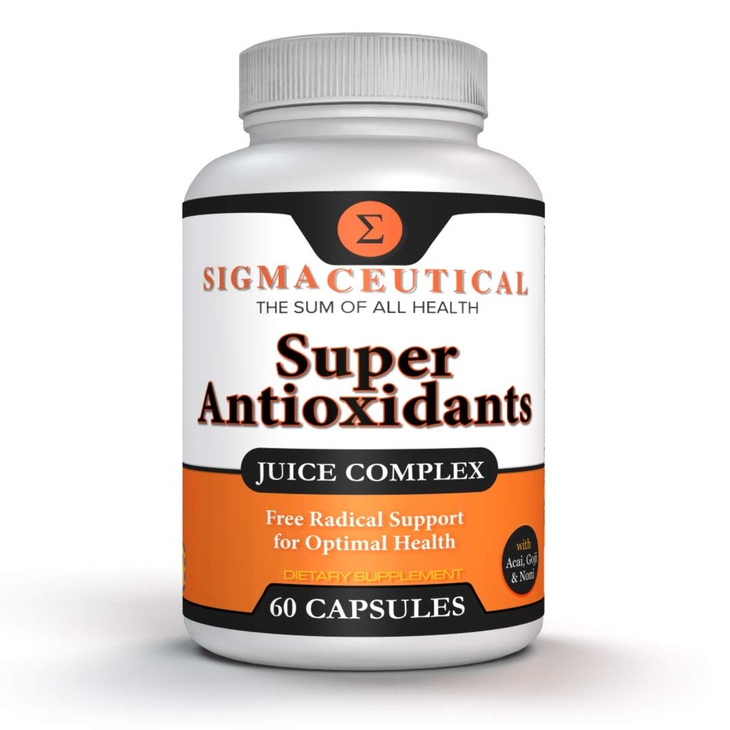 Super Antioksidant kapsler – 6 Superfrukt blanding med Goji Berry, Acai, Resveratrol for immunstøtte – Hud Helse & Daglig velvære – 60 Grev laget i USA