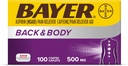 Bayer Tilbake & kroppen ekstra styrke aspirin, 500 mg belagte tabletter, rask relief på nettstedet av smerte, smertefriere med 32,5 mg koffein, 100 greve