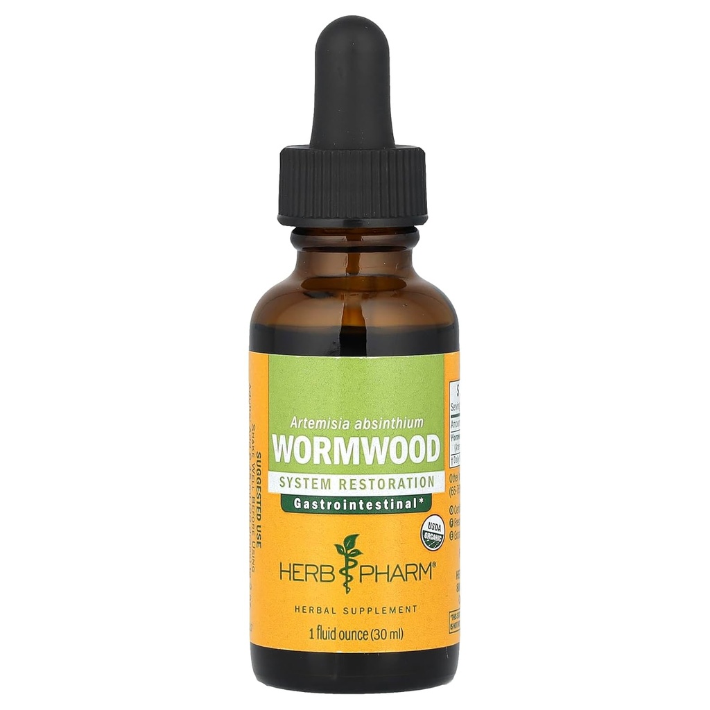 Herb Pharm Organic Wormwood ekstrakt, 1 Fz