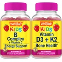 Vel Ja B Complex Kids + vitamin D3+K2 Kids, Gummies Bundle - Great Tasting, Vitamin Supplement, Glutenfri, GMO Gratis, Chewable Gummy