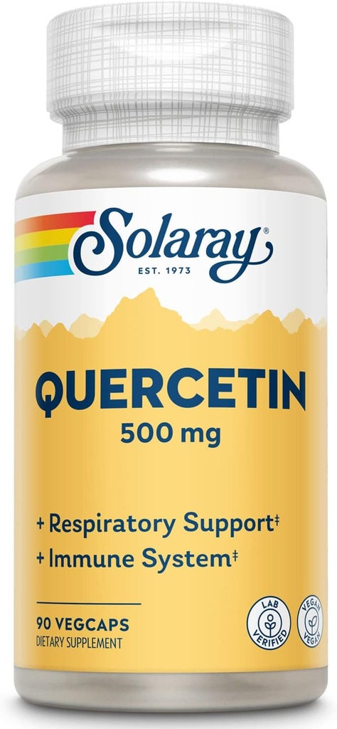 SOLARAY, Quercetin, 500 mg, 90 Vegkapsler