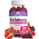 Melatonin Gummies Max styrke 10mg Pektin Gummies, hjelper med søvn støtte, Berry Flavor Gummy, 100% narkotikafri, 180 greve (pakke av 1)