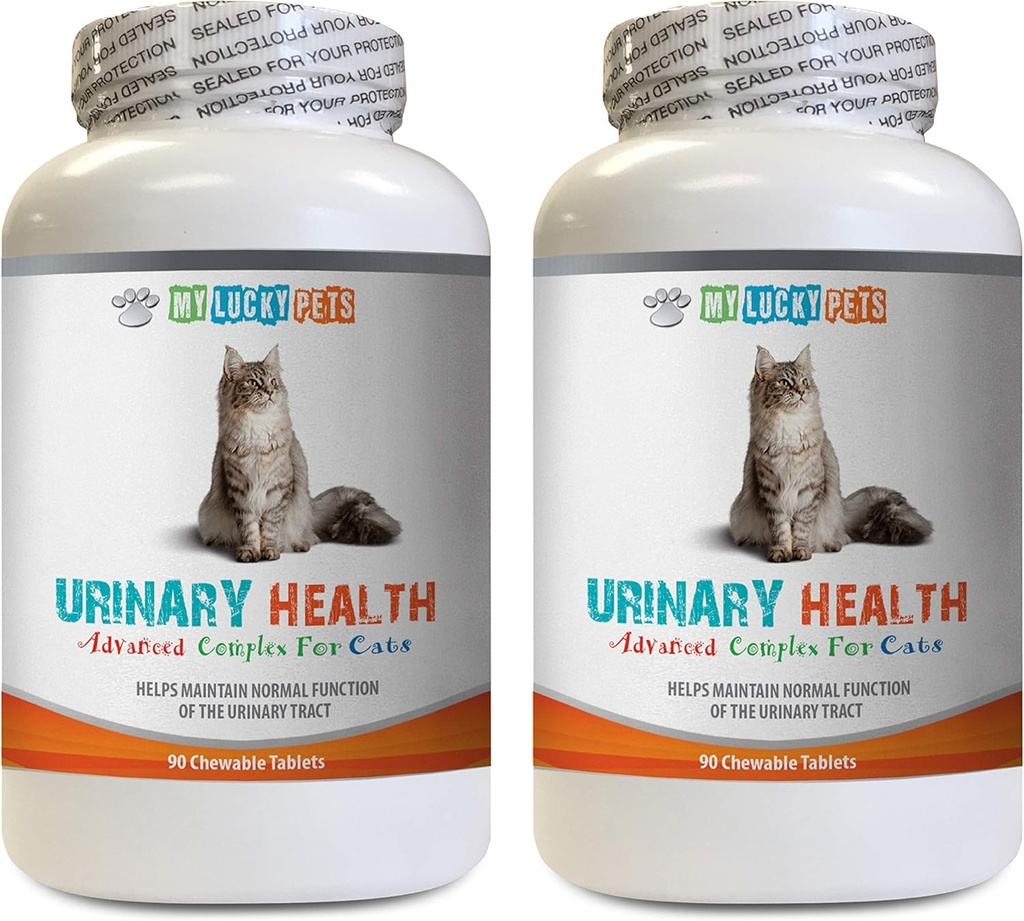 katt UTI Supplement - CAT Urin Health Formula - Støtte Bladder Helse - Naturlig kompleks - Cranberry Extract for katter - 2 flaske (180 behandlinger)