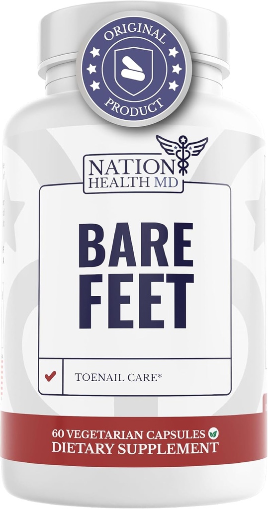 Bare Føtter - Toenail Care - Nagler Supplement med vitamin A, vitamin C, Oregano pulver og mer - Nail Reparasjon, vekst og negle Care - Fot Helse, 60 Kapsler