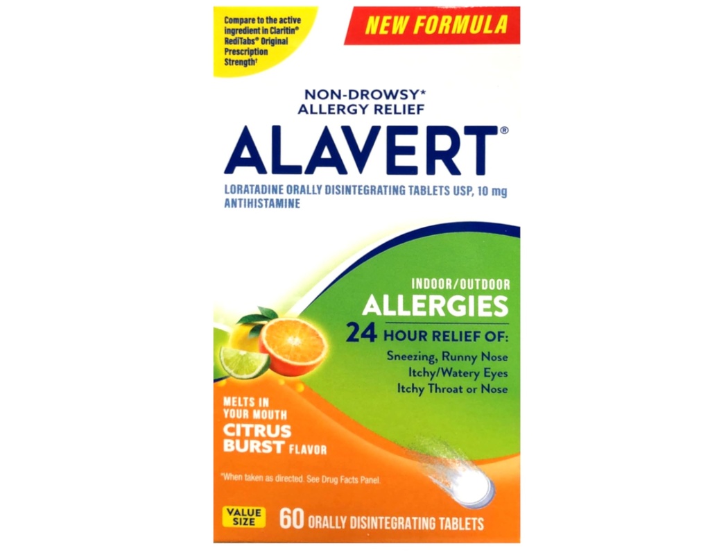 Alavert 24 timer oralt desintegrere tabletter Citrus Burst 60 tabletter