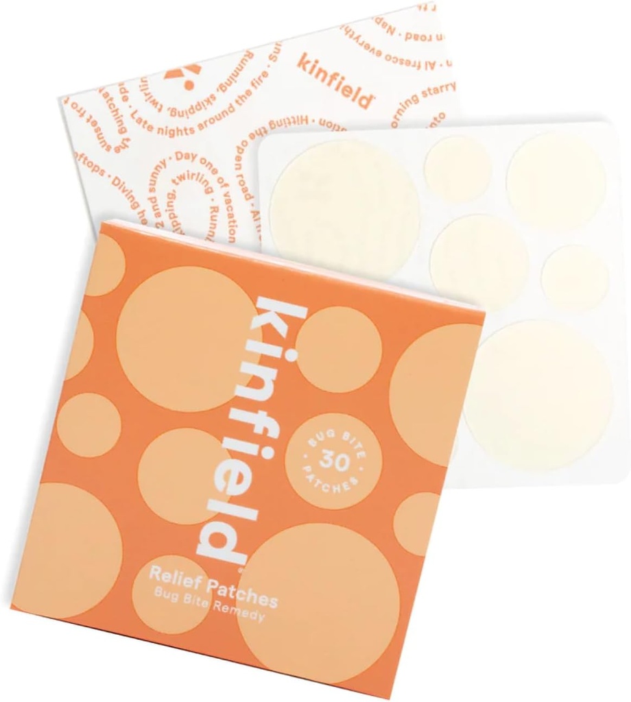 Kinfield Bug Bite Remedy Relief Patches - Hydrocolloid hud Sothers mot kløe og irritasjon - Cruelty, og Paraben gratis - Vegan etter Bite behandling - 30 x Patches
