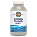 KAL Glukosamine Chondroitin MSM D-3, Joint Support Supplement, 1500 mg glukosaminsulfat, 1200 mg Chondroitin Sulfat, 1000 mg MSM, Plus vitamin D3 & vitamin C, 40 serveringer, 120 tabletter